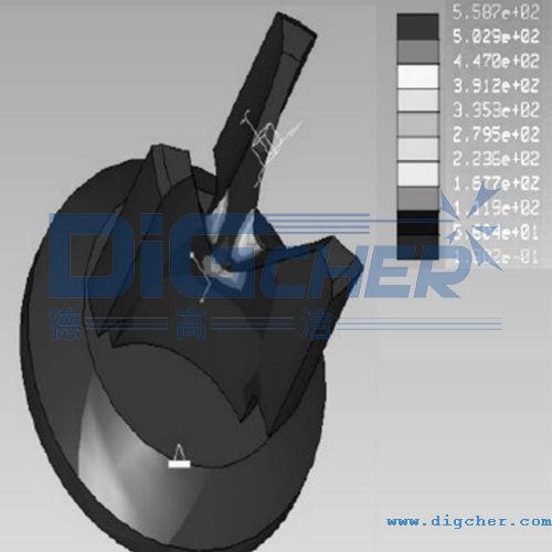 排液閥芯的應(yīng)力云圖